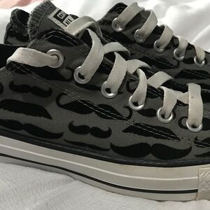 Converse mustache shoes size 9